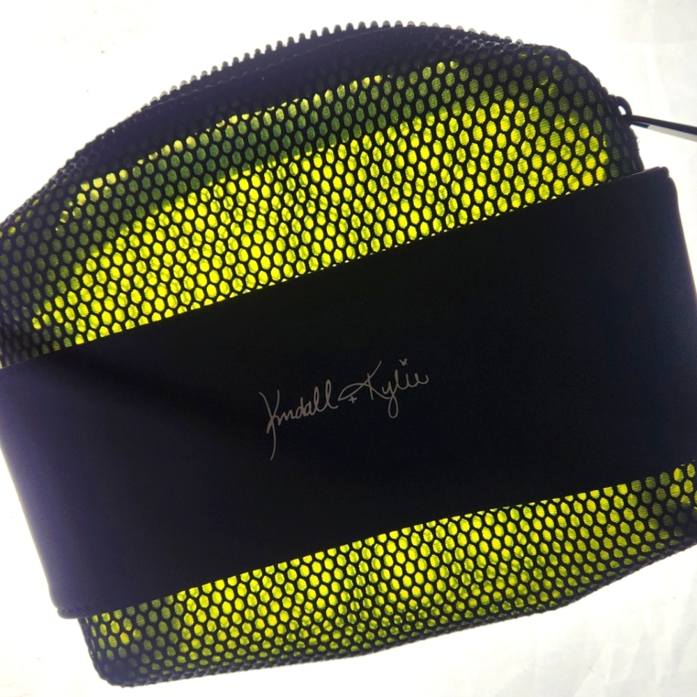 Kendall & Kylie Green Vinyl Makeup Bag